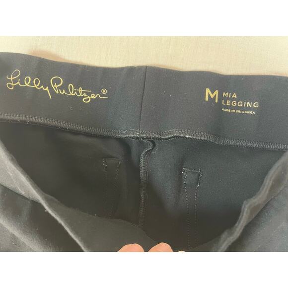Lilly Pulitzer MIA LEGGING Leggings Black Stretch Pants M‎ - Picture 8 of 9
